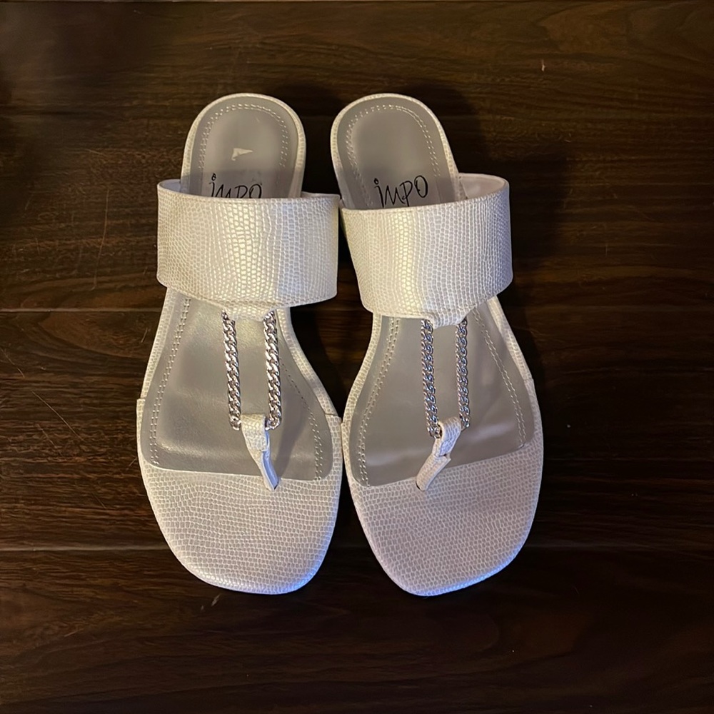 White sandals